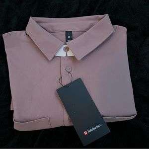 lululemon men's dress shirt short sleeve size L